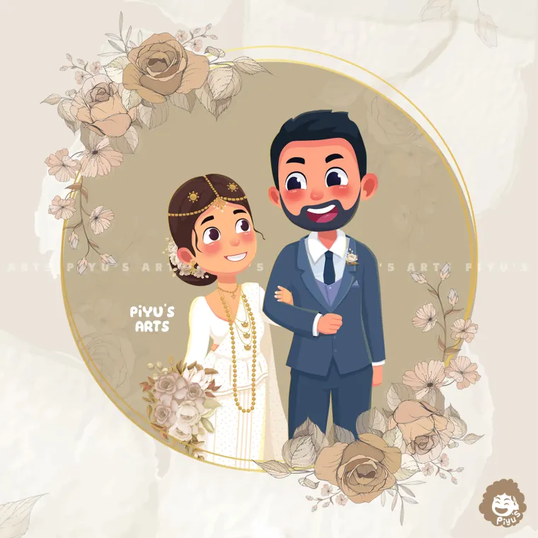 Wedding Cartoon Couple